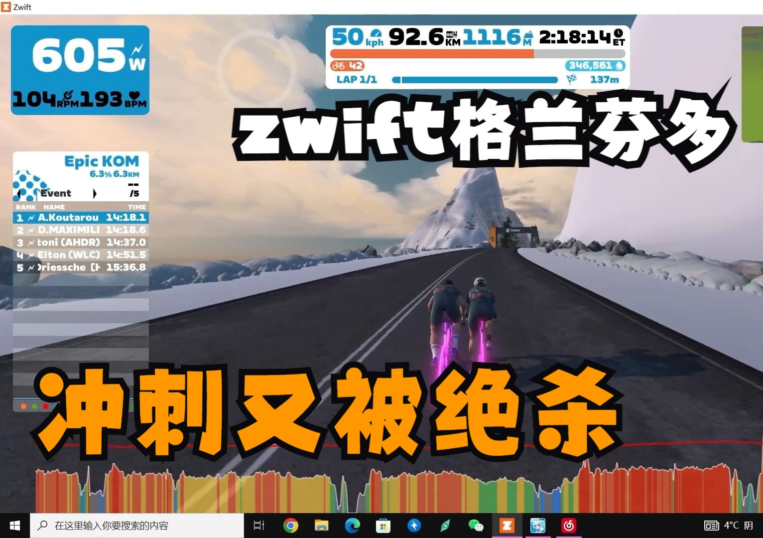 【zwift比赛】两小时20分钟的比赛,太折磨了!!!!!哔哩哔哩bilibili