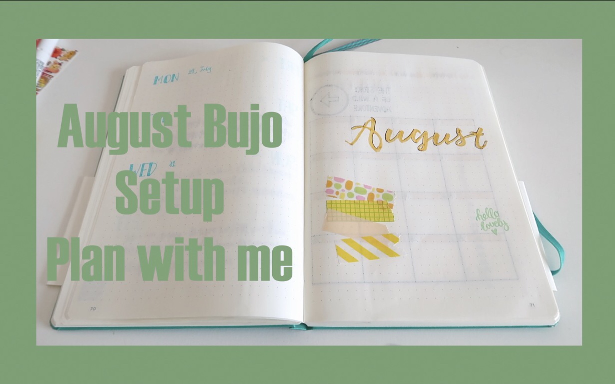 【八月Bujo】Plan with me| 清新简单新手bullet journal setup| 八月黄色主题哔哩哔哩bilibili