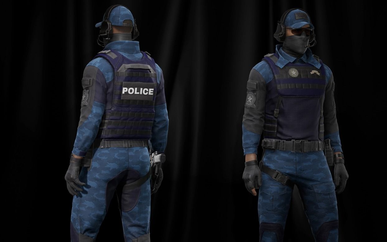 [图][PAYDAY3]特種警察、直升機、西紹爾手槍模型展示