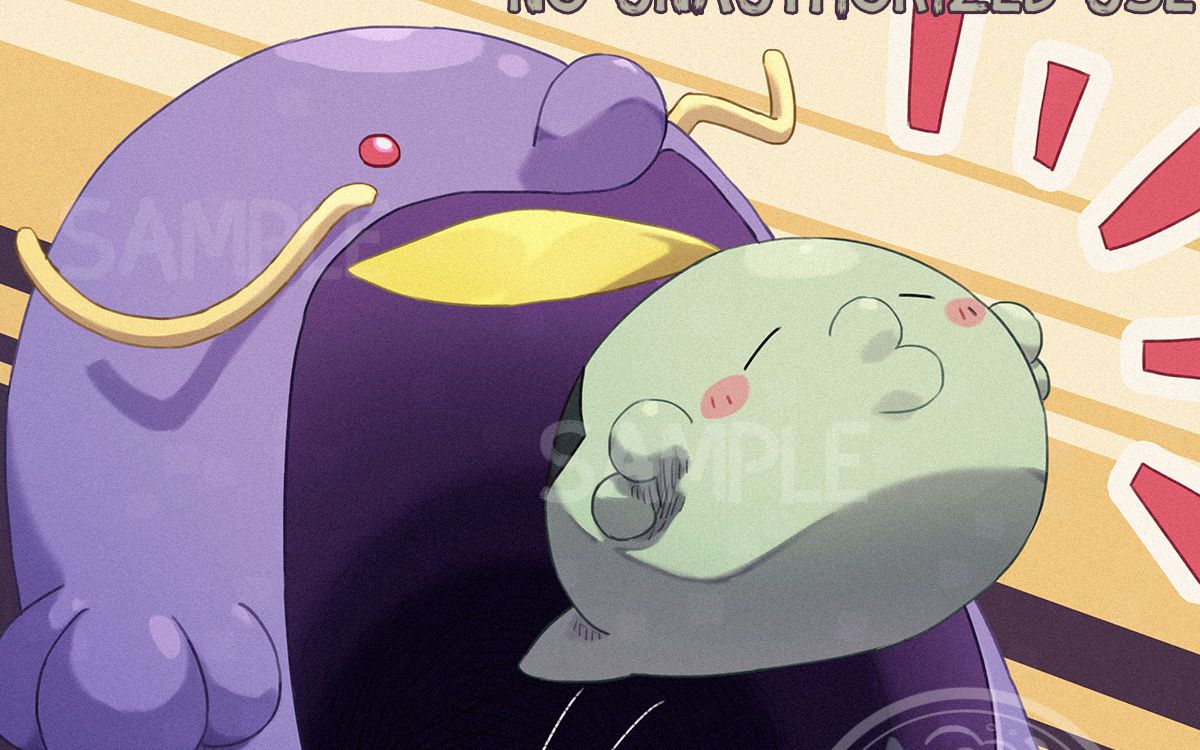 【稿件展示】宝可梦头像——吞食兽×溶食兽 "哇!惊吓盒子!