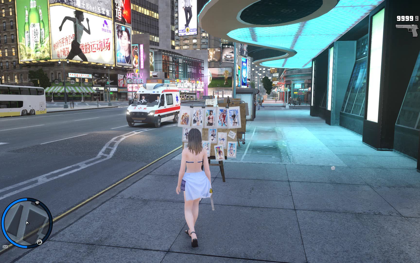 GTA4最强光影ICE3.0真实画质补丁+ENB私改极致画质补丁【美少女MOD演示】GTA4