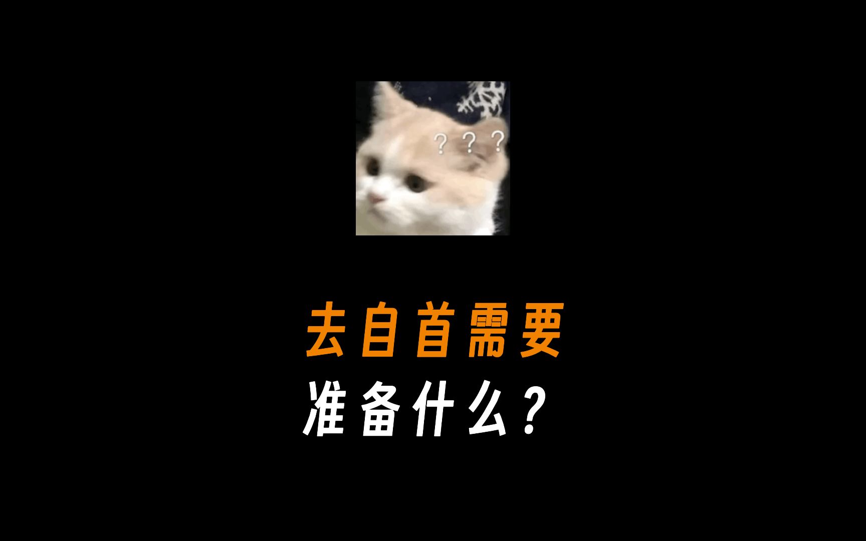 去自首需要准备什么?哔哩哔哩bilibili