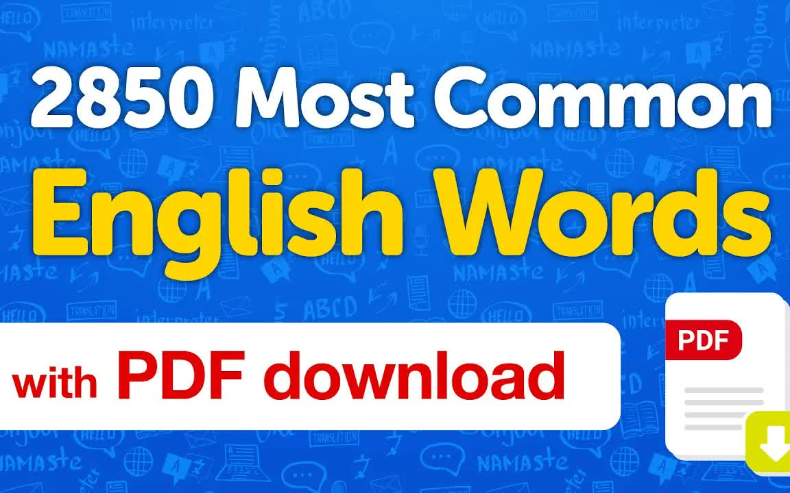 [图]2850个常用词汇 2850 Most Common English Words with Example Sentences