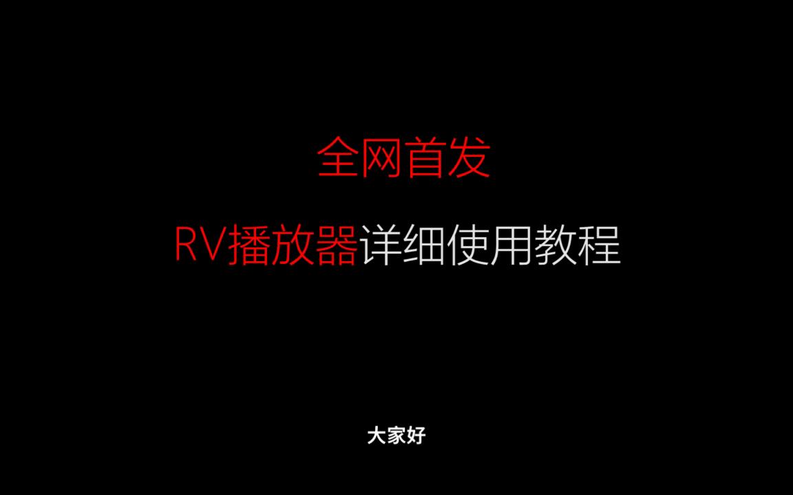 首发!RV播放器详细教程(三)哔哩哔哩bilibili