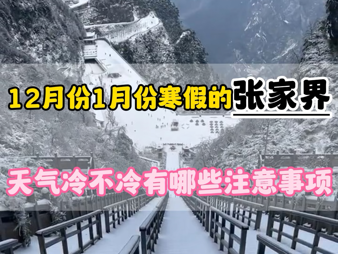 十二月份一月份寒假的张家界还好玩吗?天气冷不冷?有哪些注意事项?#张家界旅游攻略#张家界旅行#天门山旅游攻略#天门山旅行#张家界森林公园哔哩...