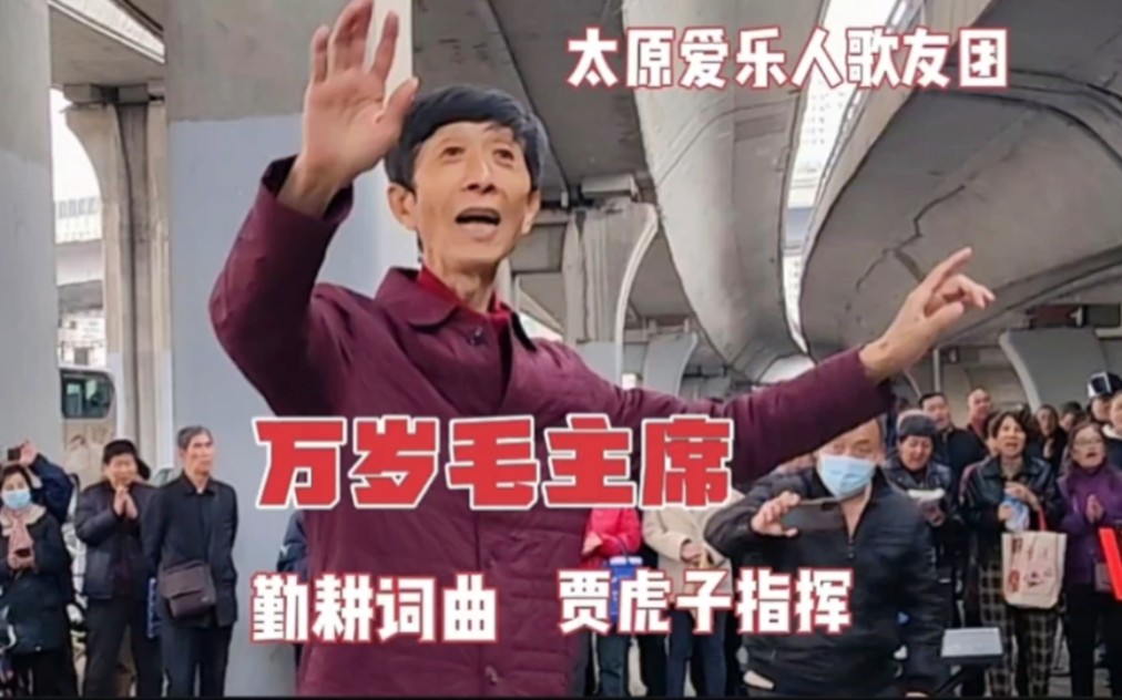 [图]太原爱乐人闹市唱老歌《万岁毛主席》激情澎湃，老区人民肺腑之声！