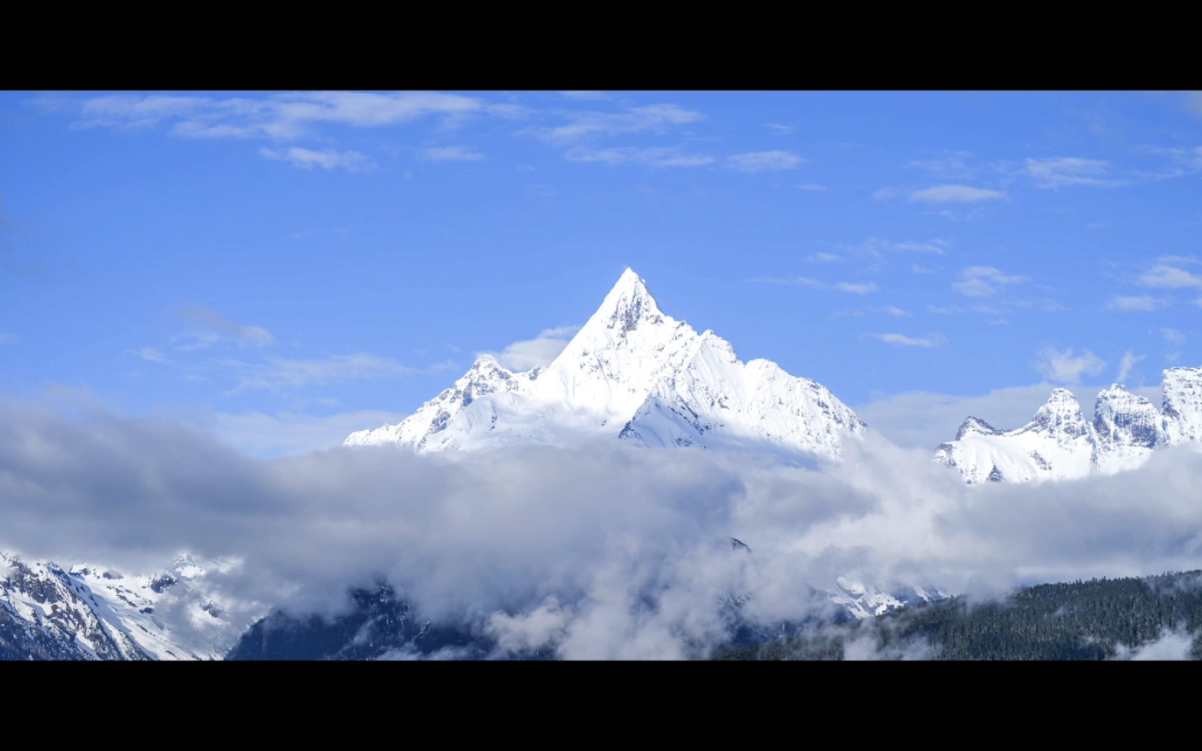 4K延时 梅里雪山缅茨姆峰哔哩哔哩bilibili