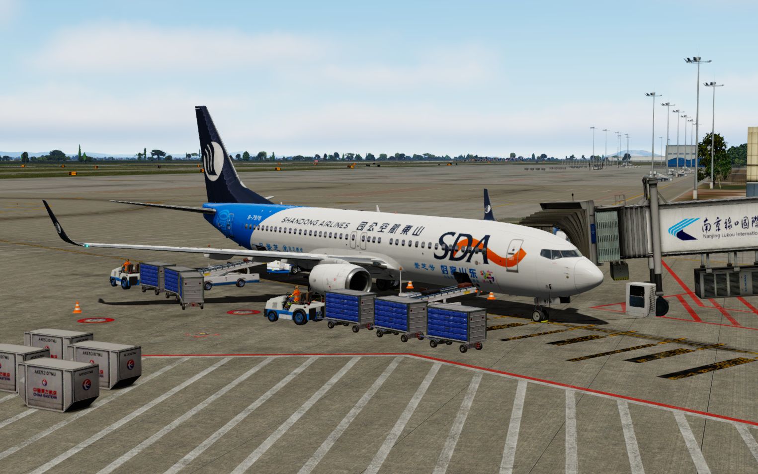 p3dv5 pmdg 737 zsnj 南京 ils 07号落地