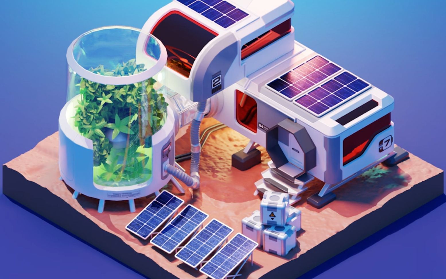 【blender教程】制作火星殖民地场景