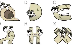 Download Video: 奇怪的反向字母人造型，挑战36种颜色，蜗牛和水果的也太赞了！