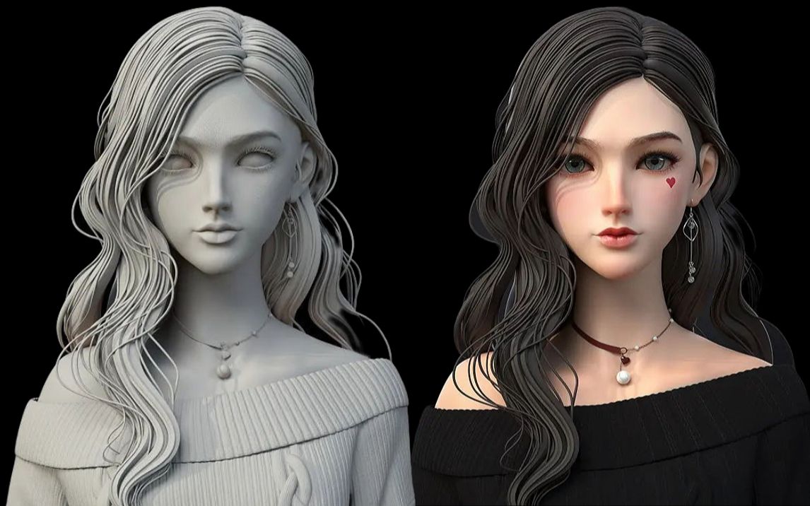 【zbrush美女教程】如果学建模不是为了做老婆 那将毫无意义