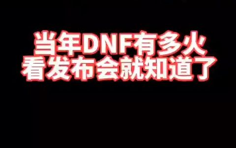 当年 DNF有多火网络游戏热门视频