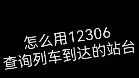 【教程】1.当你身处一个普通地级市/县级市车站,怎么用12306查询列车到达的站台?哔哩哔哩bilibili