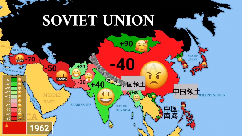 [图]俄罗斯与亚洲各国的关系（1900~2023年）