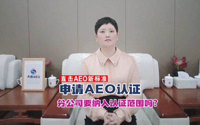 申请 AEO 认证,分公司要纳入认证范围吗?哔哩哔哩bilibili