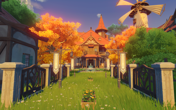 原神蒙德风小镇 2p带搭建流程