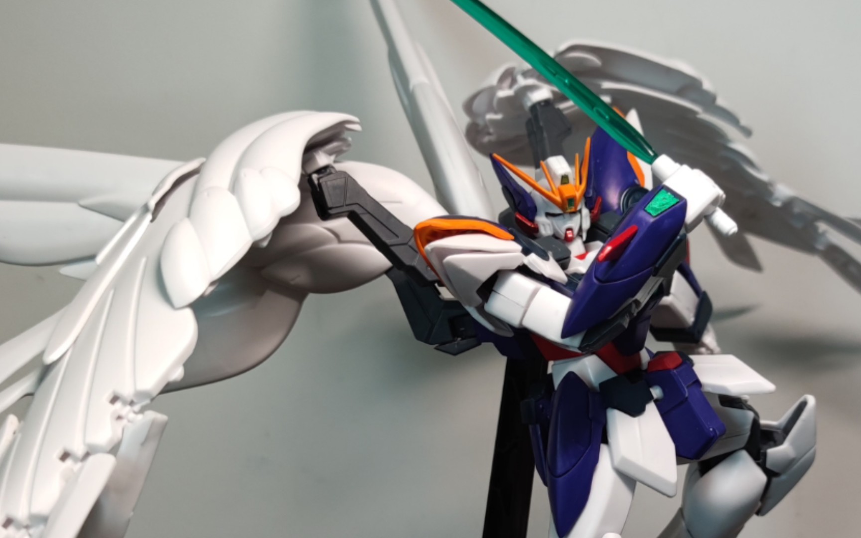 (手涂练习胶)高高翻模老mg零式飞翼 改 推荐 组合度不错的_哔哩哔哩