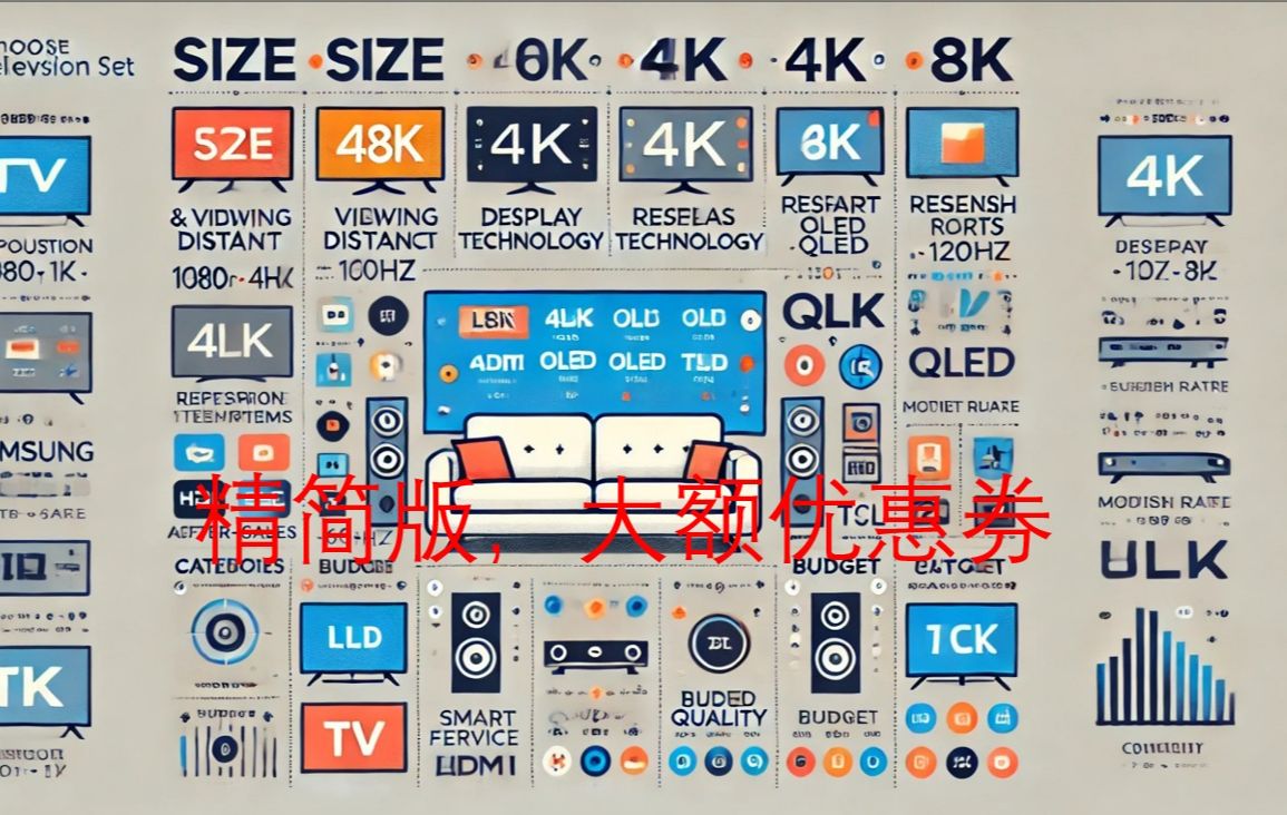双11智能电视机推荐2024年!55/65/75/85/98/100寸哪个品牌牌子好?TCL小米海信东芝创维华为三星索尼怎么样?高端性价比大尺寸大屏评测选购攻略哔...