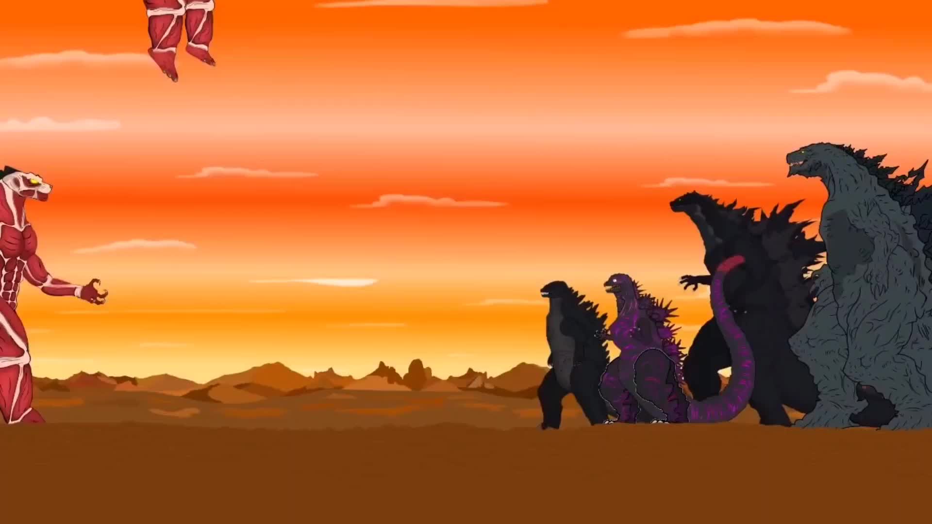 哥斯拉:巨人哥斯拉和巨人家族大战哥斯拉家族