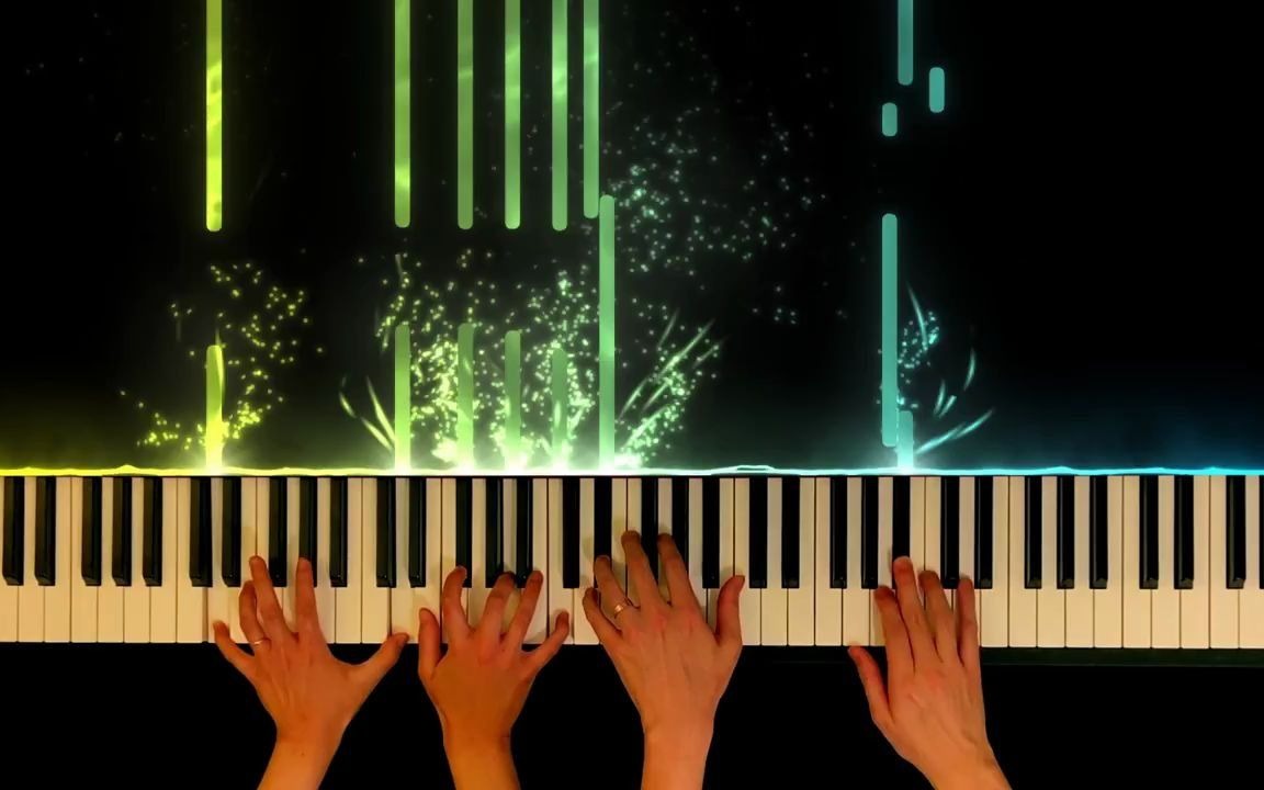 [图]人生的旋转木马 四手连弹 Howl's moving castle - Merry go round of life [4 hands piano