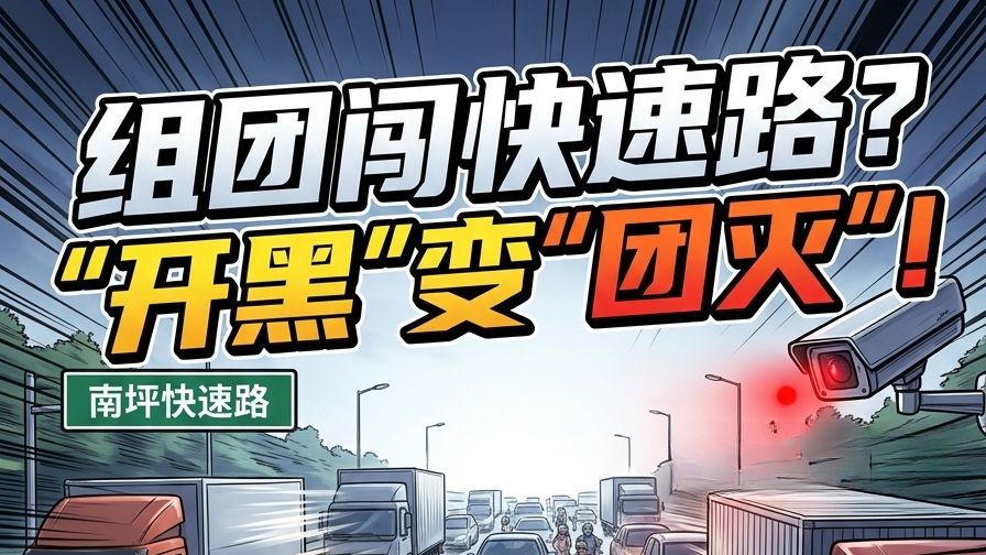 组团骑电动车闯快速路以为是开黑，结果是团灭