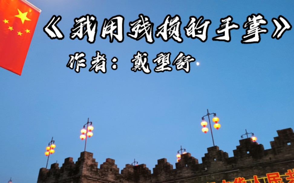 朗诵《我用残损的手掌》完整版