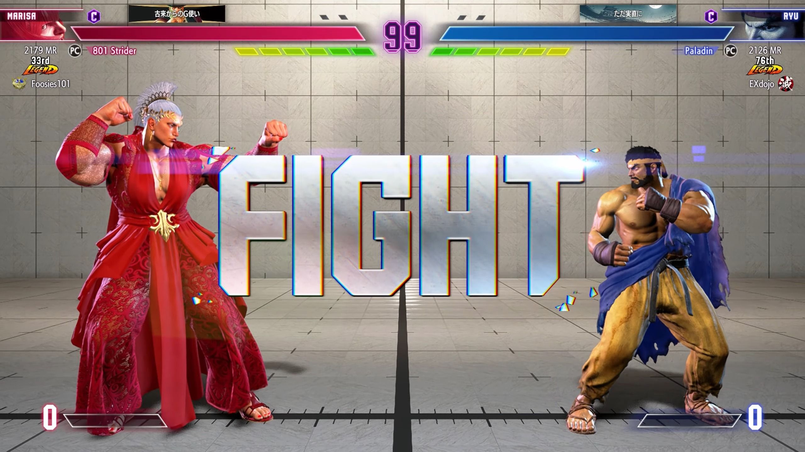 【街霸6】801strider (玛丽莎) vs paladin (隆)