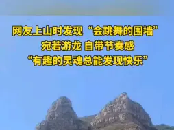 下载视频: 网友上山时发现“会跳舞的围墙”，宛若游龙，自带节奏感，“有趣的灵魂总能发现快乐”