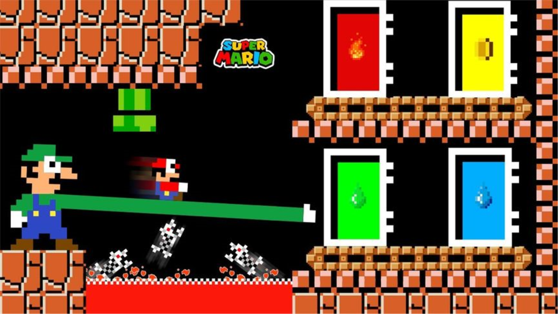 超级玛丽:马里奥如何打破4个门,到里面拯救公主?