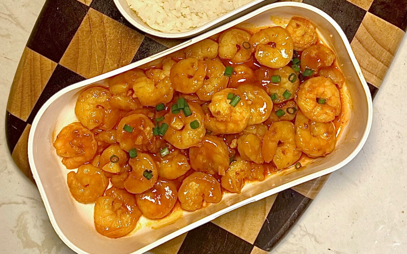 290坚持上班带饭第39顿|蒜香茄汁虾91今日便当:蒜香茄汁虾酸酸