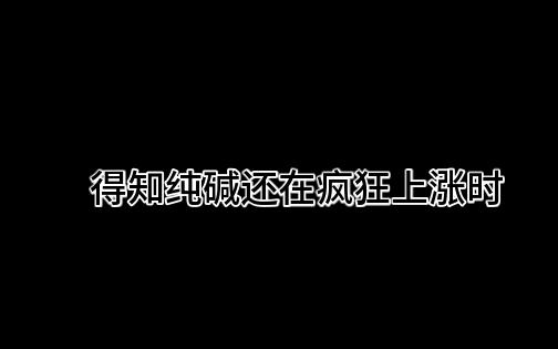 【纯碱期货】纯碱期货多头行情两极反转!刺激!哔哩哔哩bilibili