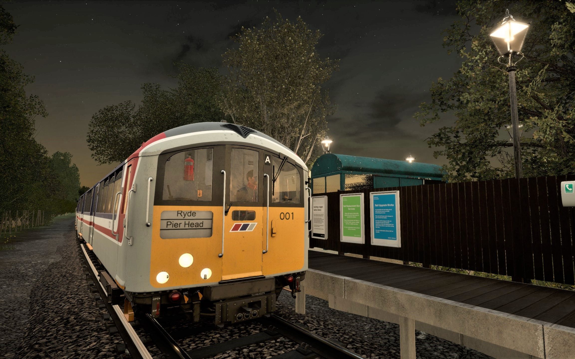 模拟火车世界2怀特岛2夜间北行场景任务岛线tsw2