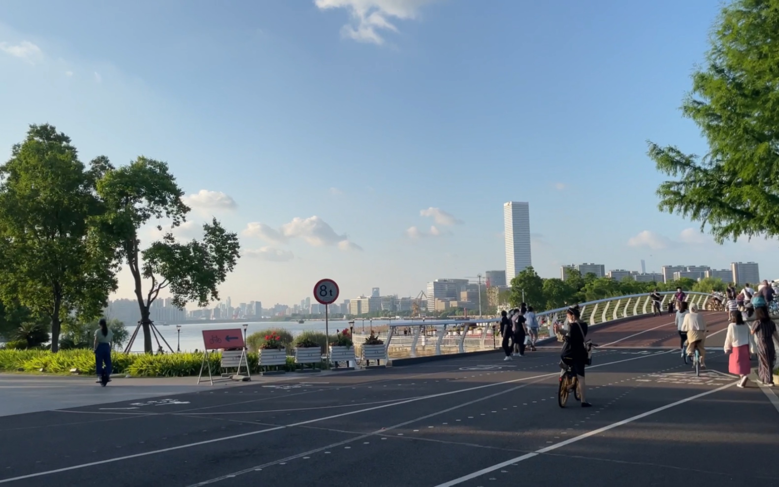 浦东滨江骑行道图片