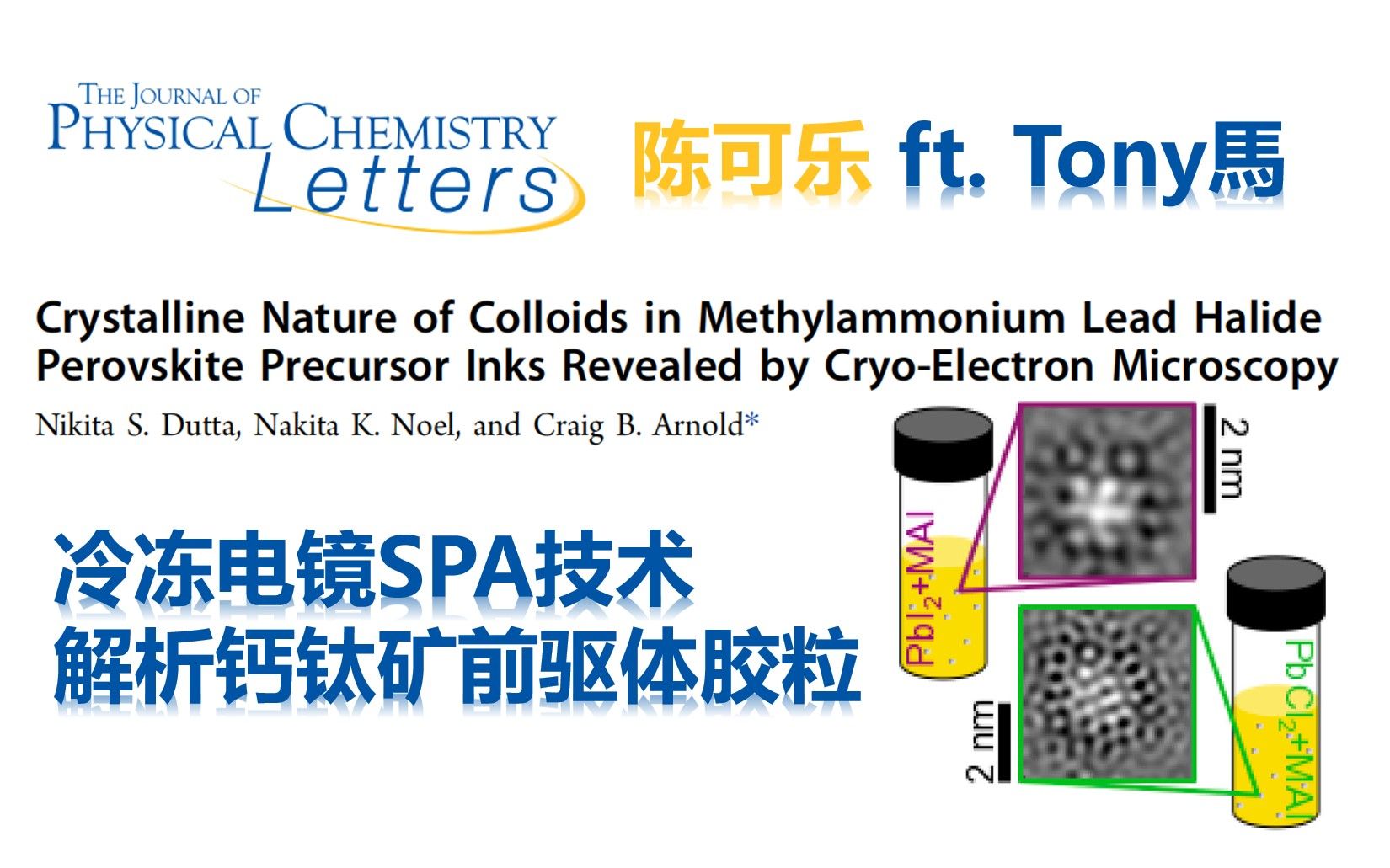 【冷冻电镜】单颗粒分析技术解析钙钛矿前驱体溶液中的胶粒哔哩哔哩bilibili