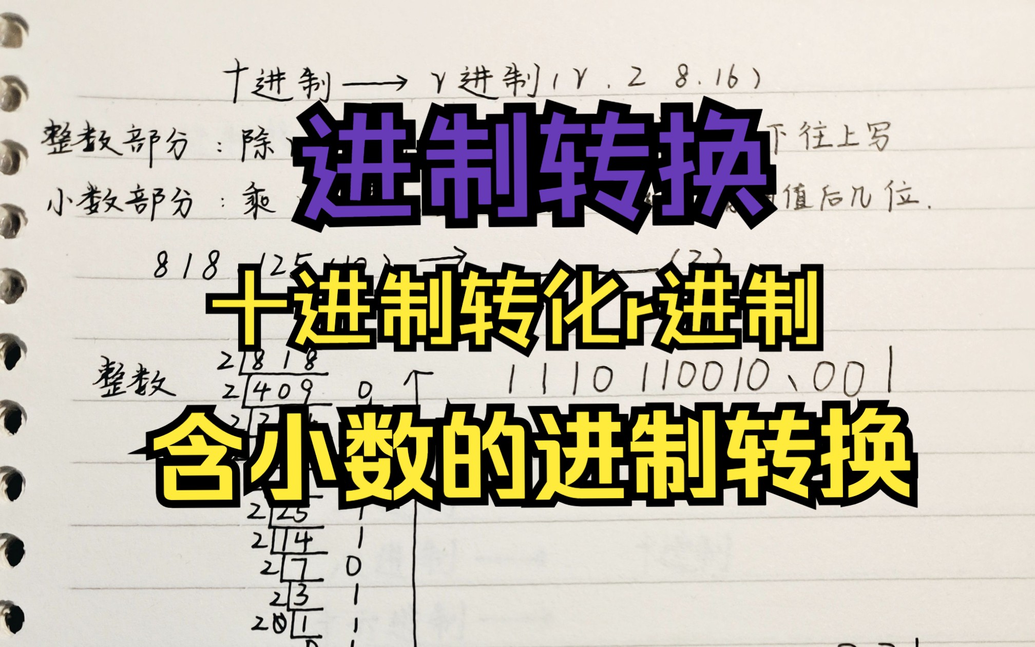 【进制转换】含小数的十进制转换为二进制/八进制/十六进制哔哩哔哩bilibili