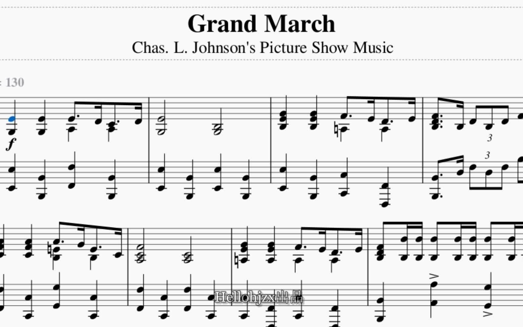 查尔斯l约翰逊大进行曲1914年为无声电影而作的拉格泰姆bgm作品