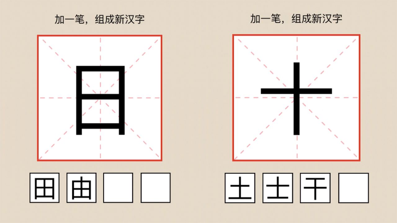 一笔太烧脑:加一笔变成一个新的汉字!哔哩哔哩bilibili