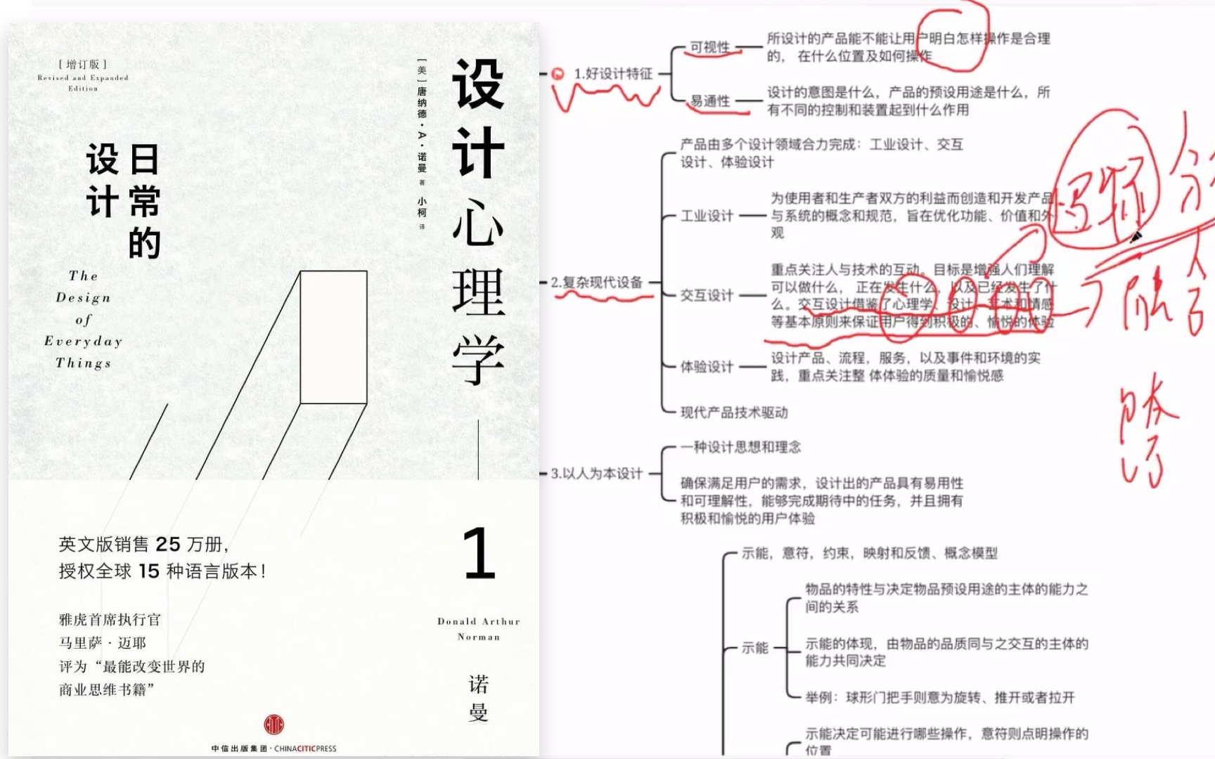 [图]30分钟学完《设计心理学1》重点知识点｜交互设计考研、设计工作、产品经理必读