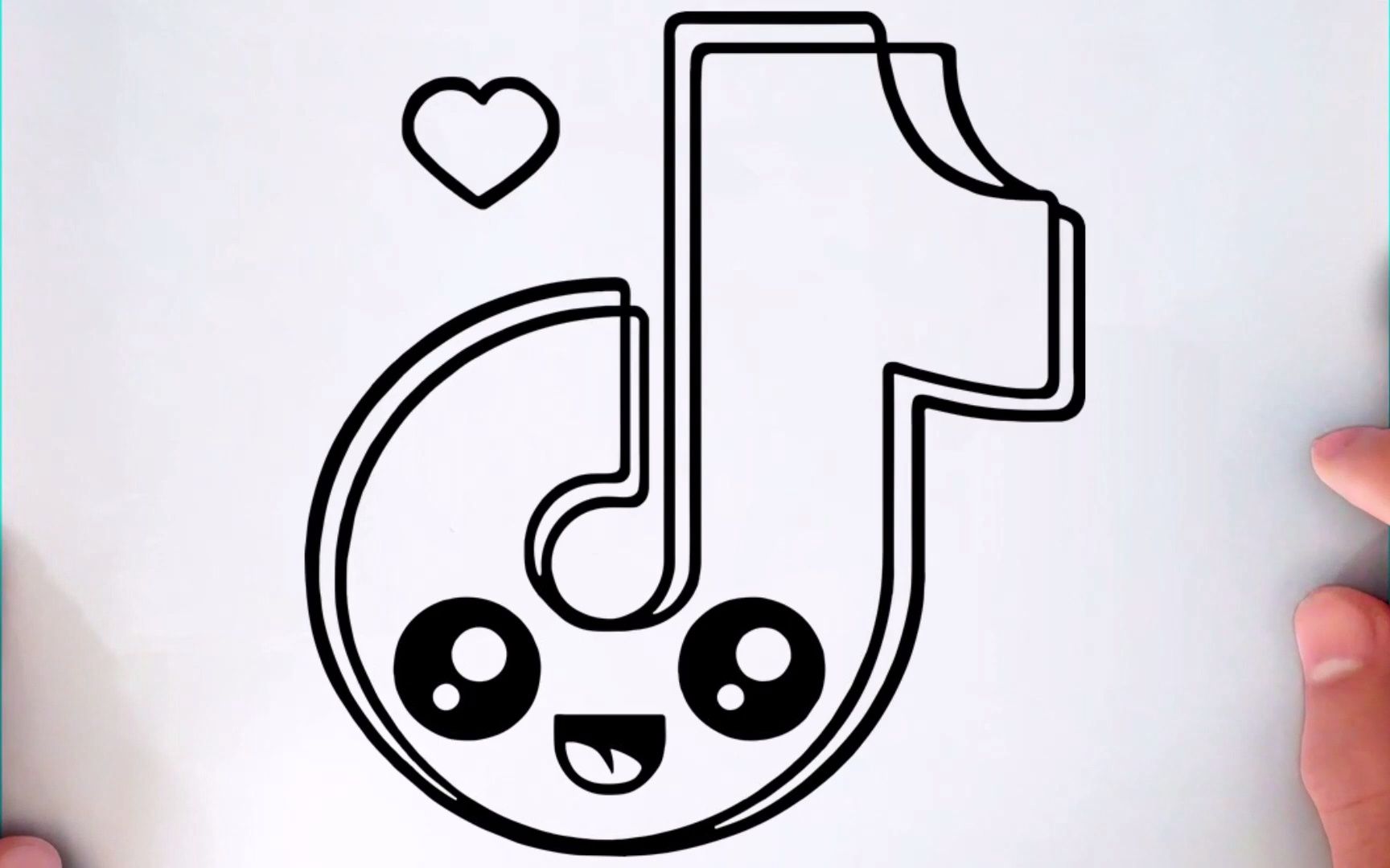 【简笔画】教你画可爱的抖音logo~超级简单的绘画,一看就会!