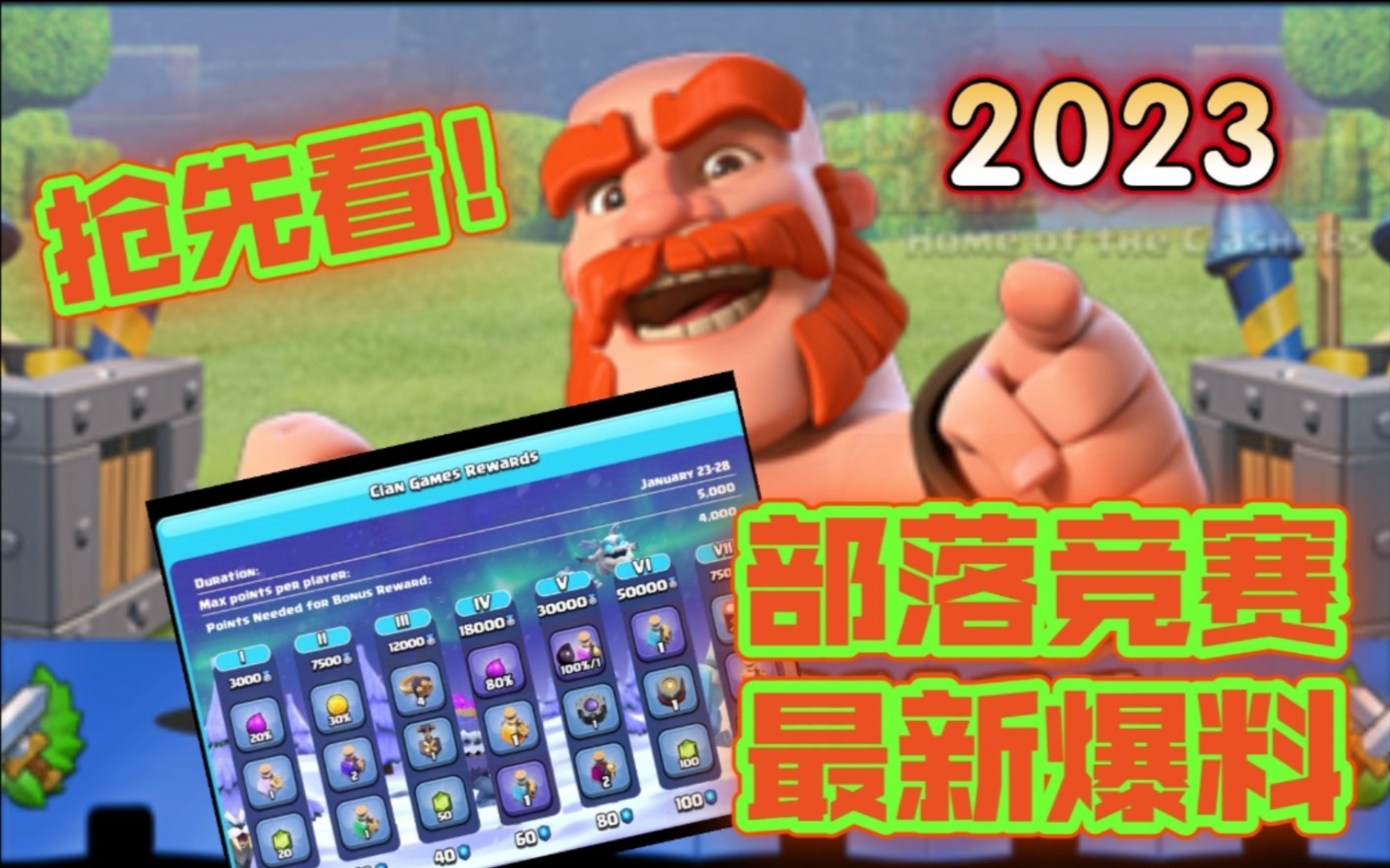 最新2023年1月“部落竞赛奖励”爆料!部落冲/突更新&爆料!XO游戏频道/游戏攻略部落冲突