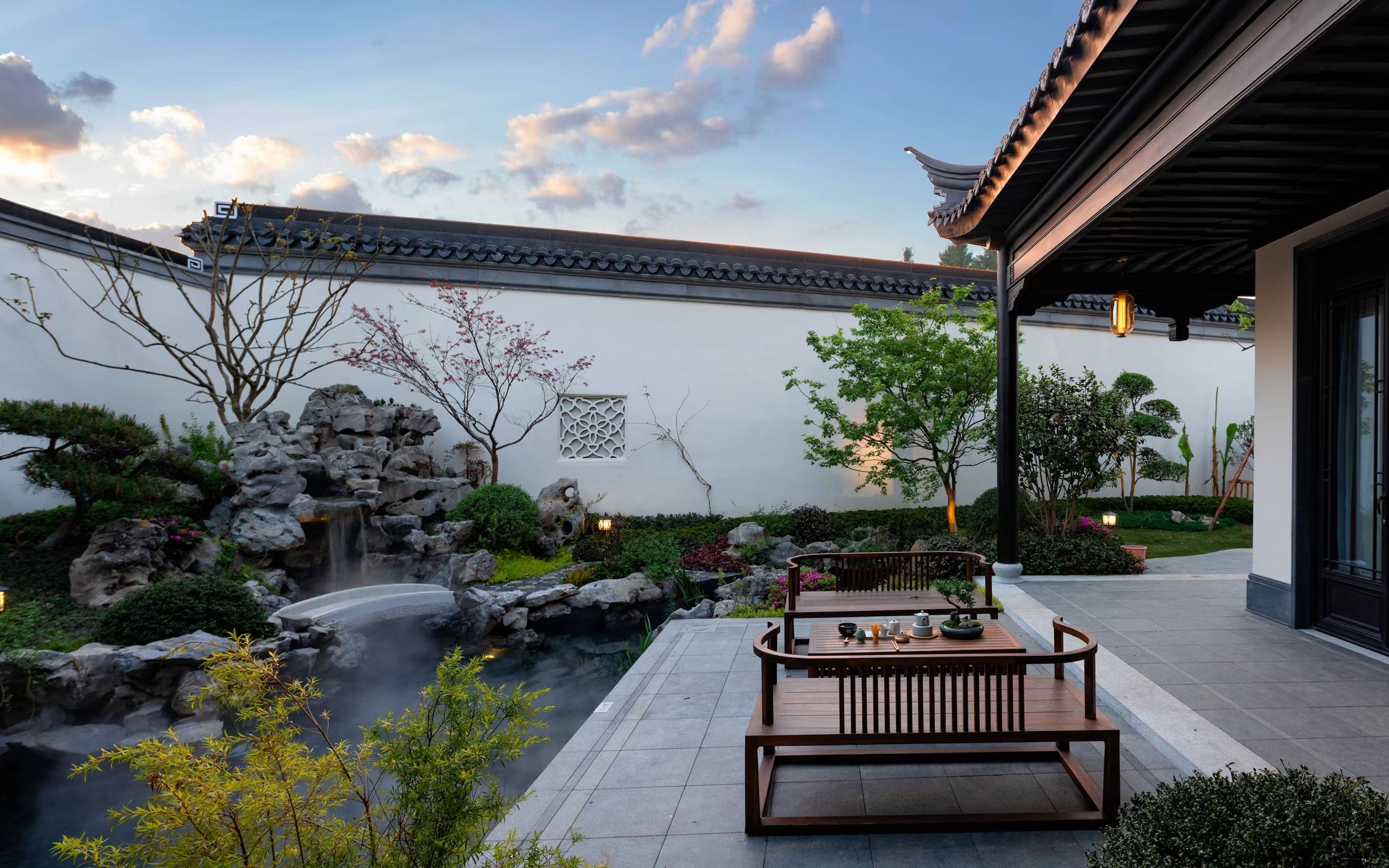 忙时修篱插花,闲时小酒清茶.#中式院子