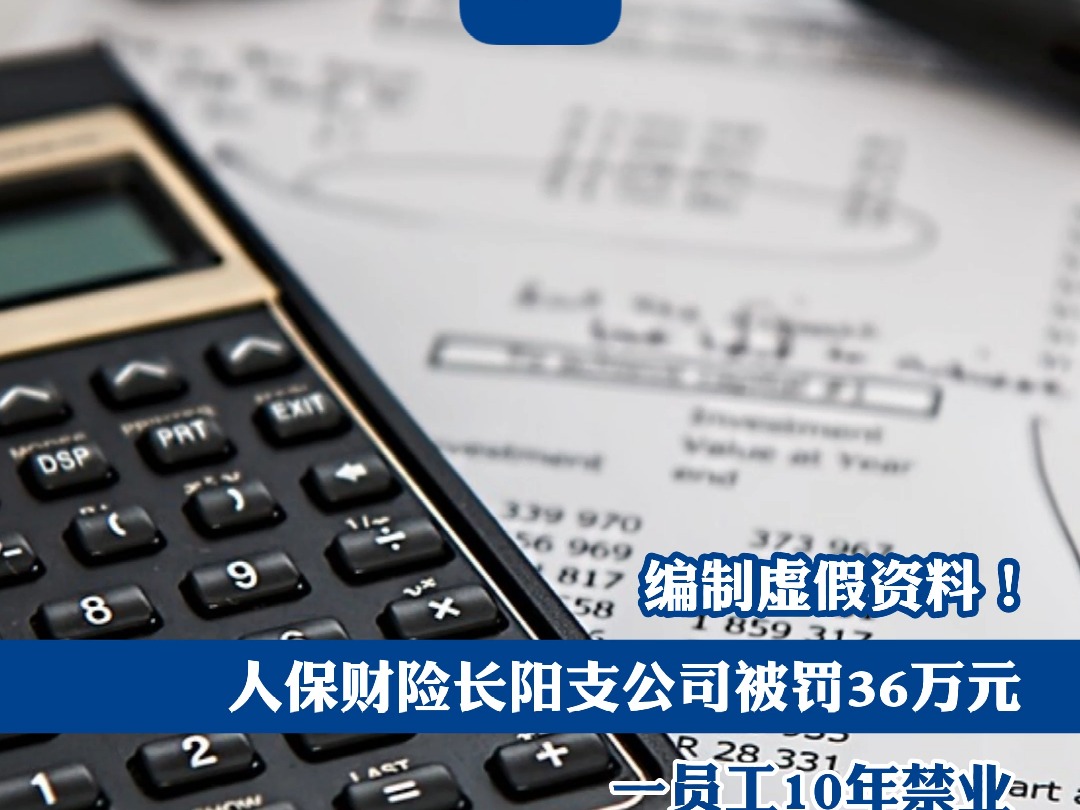 编制虚假资料!人保财险长阳支公司被罚36万元,一员工10年禁业哔哩哔哩bilibili