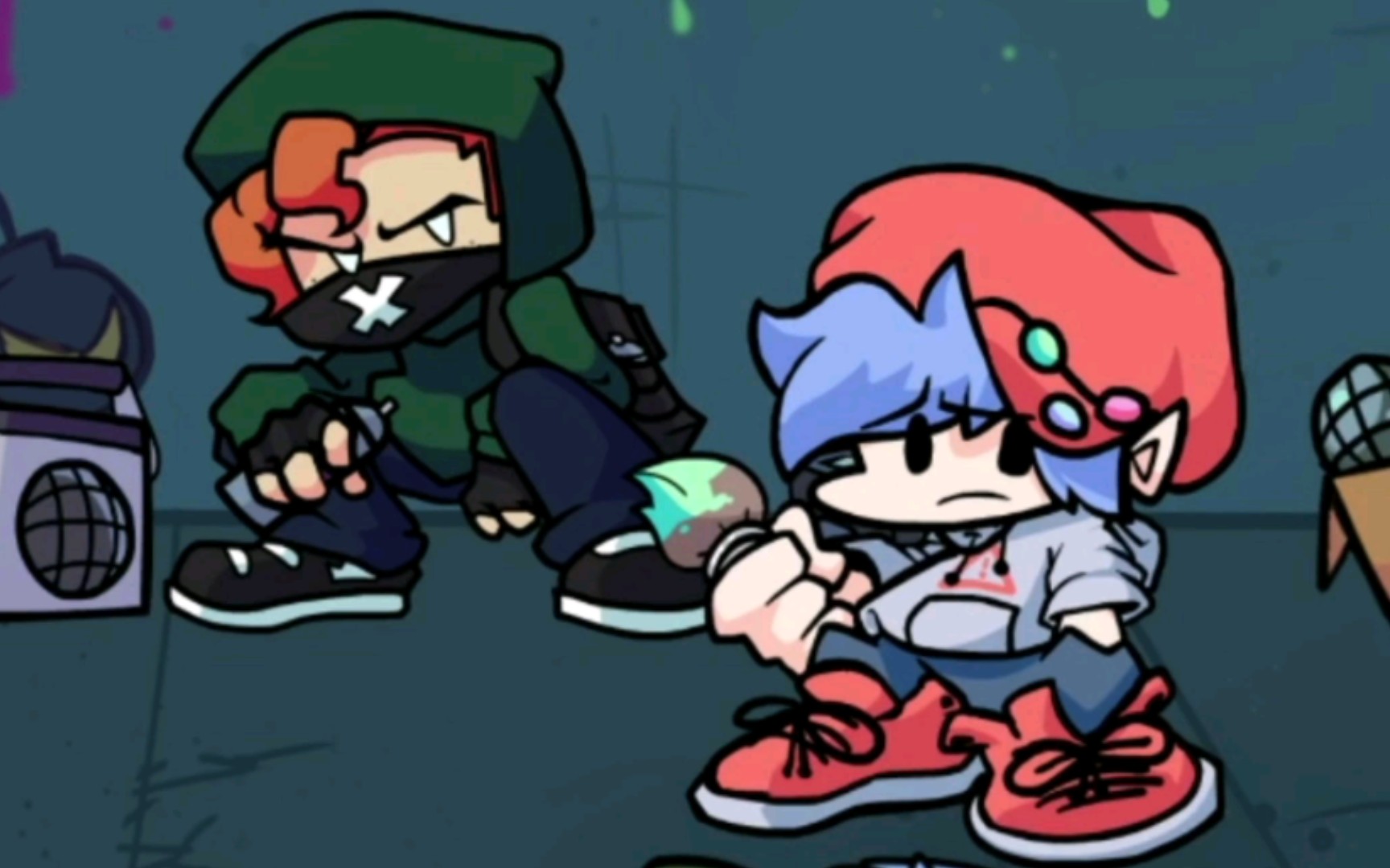 【fnf】手机版画家bf 优质mod(带翻译)新手教程困难模式_哔哩哔哩bili