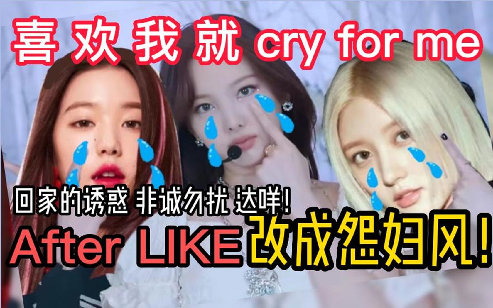 [图]当After LIKE遇上怨妇风Cry for Me伴奏！回家的诱惑&非诚勿扰达咩！ive&twice/混音mashup