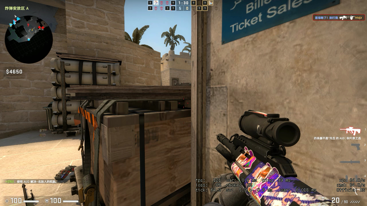 csgo～秋叶原(aug枪皮肤 贴纸)试用