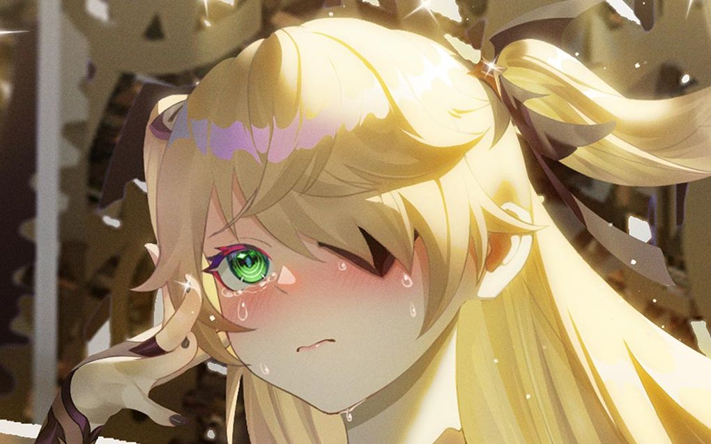 【原神】菲谢尔,眼中流出液体,脸红,喘气,娇羞,【私人稿件】