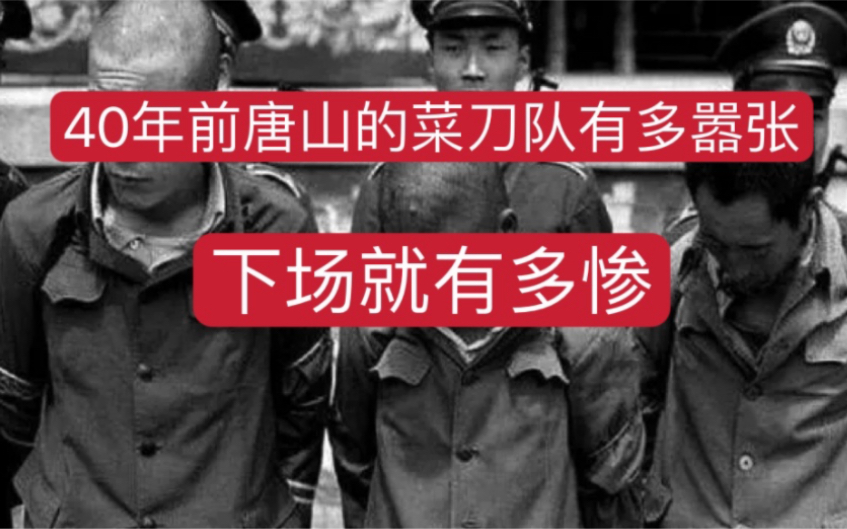 40年前唐山地区的菜刀队50人被枪毙
