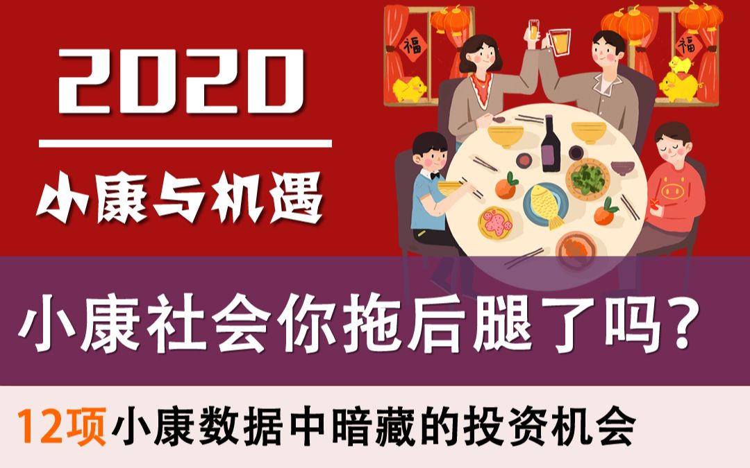 2020年你家过上小康生活了吗?寻找12项小康数据中暗藏的投资机会「聊金融与创业15」哔哩哔哩bilibili