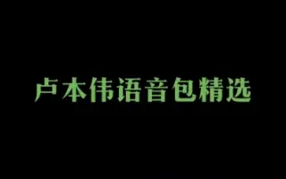 卢本伟语音包精选