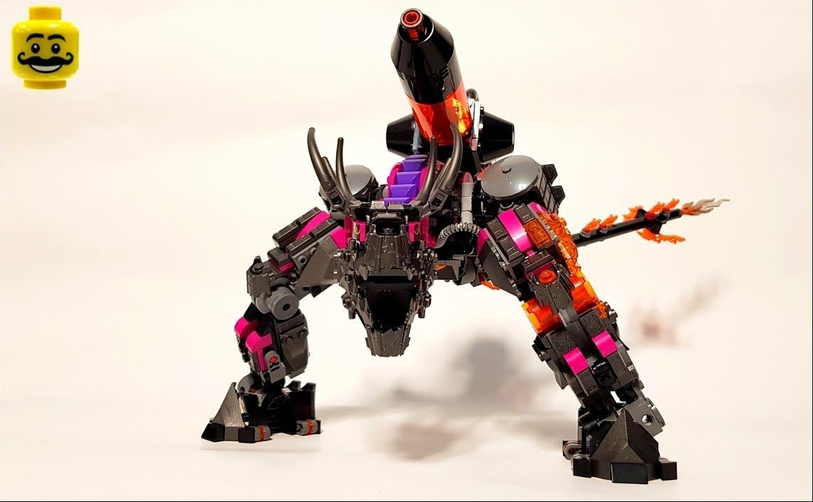 乐高moc教程 80010套内 牛魔王烈火 机甲 拼搭指南